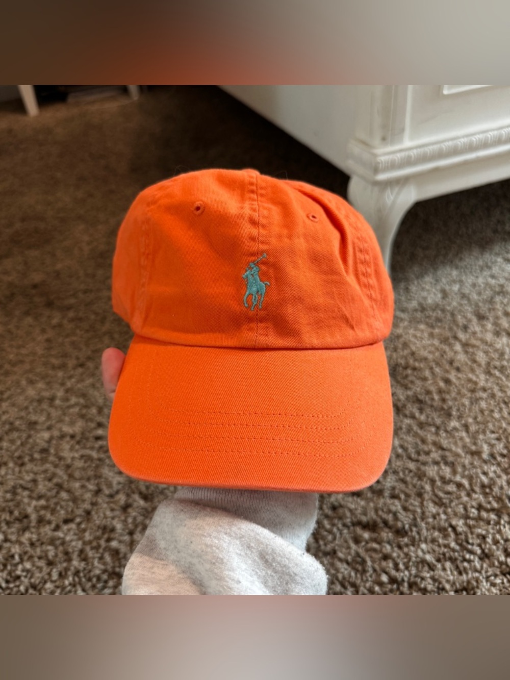 Vintage Polo Ralph Lauren Orange & Blue Hat